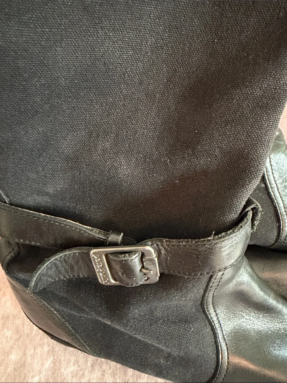 Patagonia Black Over-the-Knee Buckle Riding Boots
